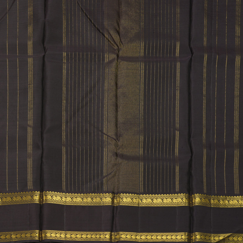 Hayagrivas Handloom Mehandi Green Kanjivaram Silk Saree with Deep Nagapazham Border KBF266E8-1