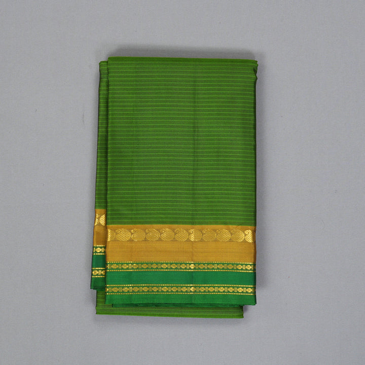 Hayagrivas Handloom Leaf Green Kanjivaram Silk Saree KBF269E1-1