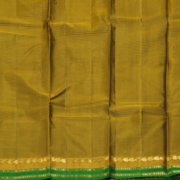 Hayagrivas Handloom Leaf Green Kanjivaram Silk Saree KBF269E1-1