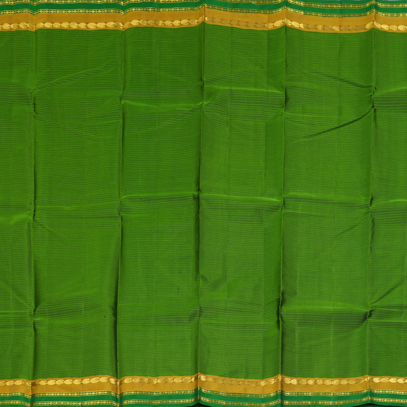 Hayagrivas Handloom Leaf Green Kanjivaram Silk Saree KBF269E1-1