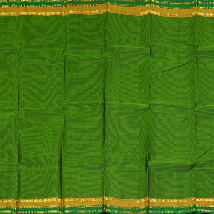 Hayagrivas Handloom Leaf Green Kanjivaram Silk Saree KBF269E1-1