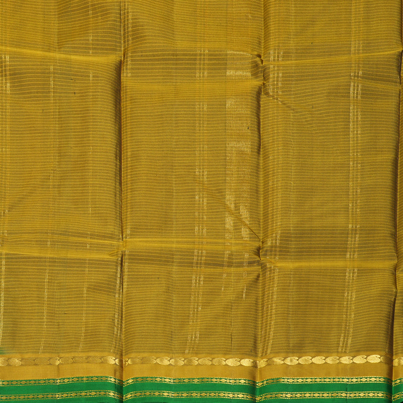 Hayagrivas Handloom Leaf Green Kanjivaram Silk Saree KBF269E1-1
