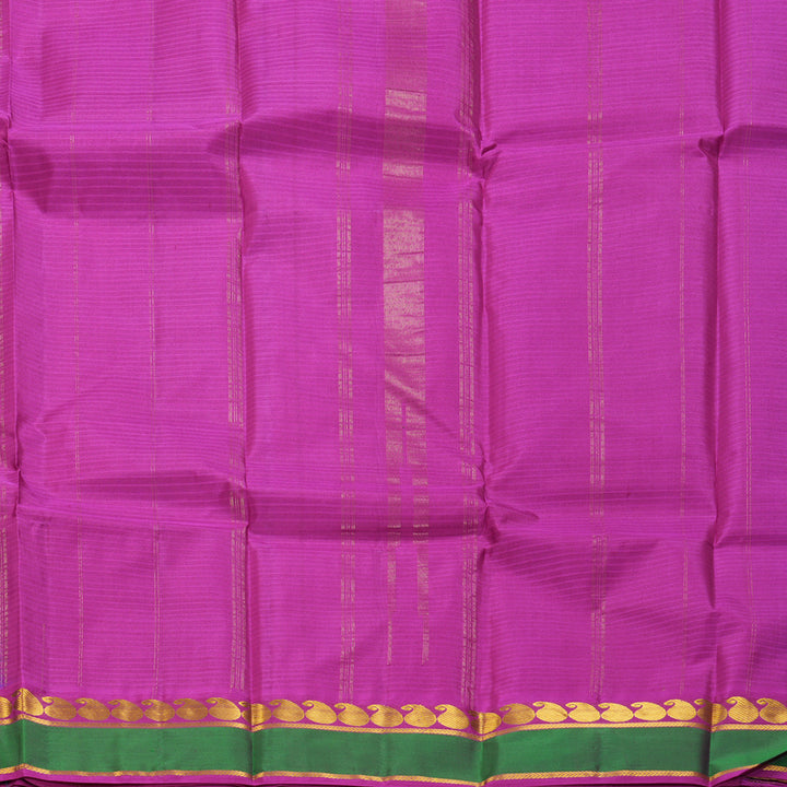 Hayagrivas Handloom Purple Kanjivaram Silk Saree with Green Border KBF269E1-30
