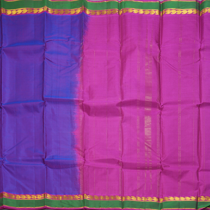 Hayagrivas Handloom Purple Kanjivaram Silk Saree with Green Border KBF269E1-30