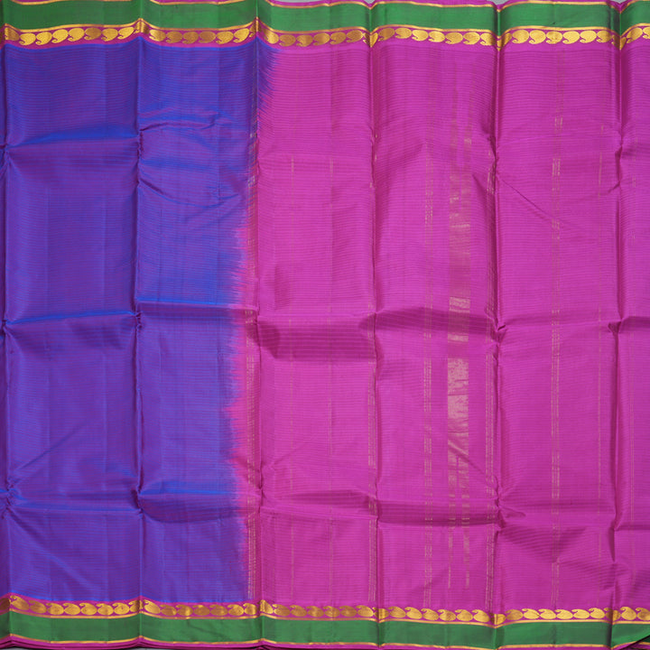 Hayagrivas Handloom Purple Kanjivaram Silk Saree with Green Border KBF269E1-30