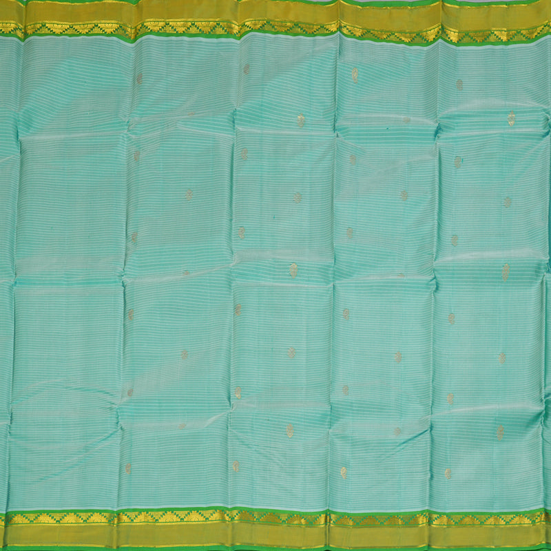 Hayagrivas Handloom Mint Green Kanjivaram Silk Saree with Green Border KBF269E4-13