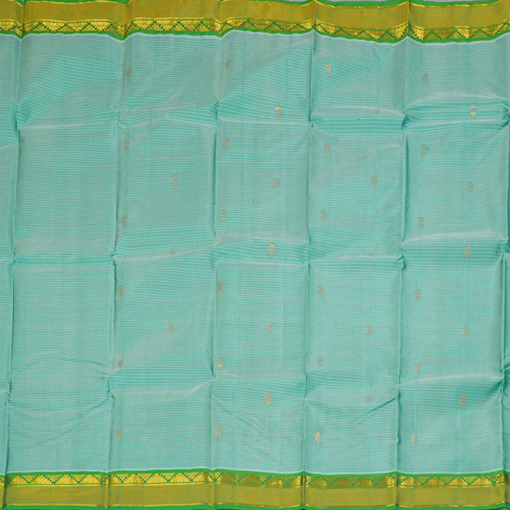 Hayagrivas Handloom Mint Green Kanjivaram Silk Saree with Green Border KBF269E4-13