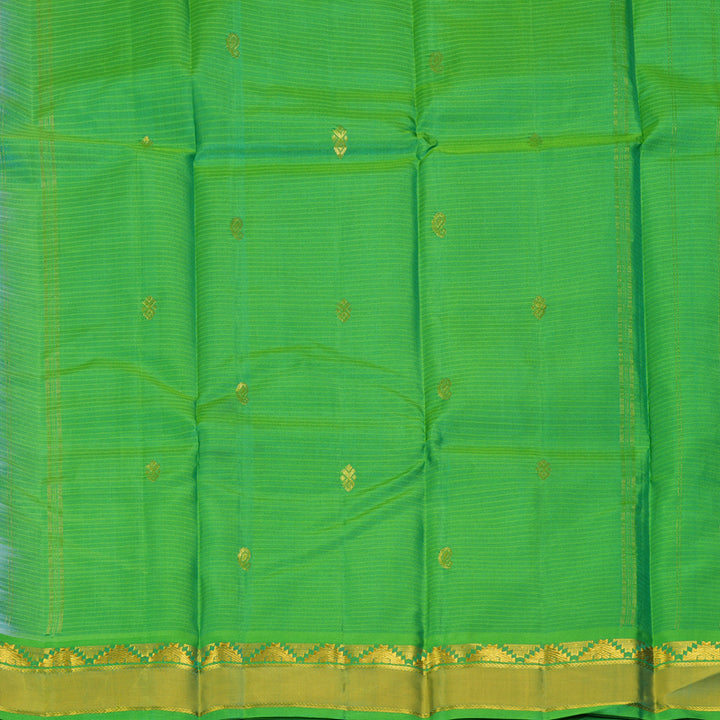 Hayagrivas Handloom Mint Green Kanjivaram Silk Saree with Green Border KBF269E4-13
