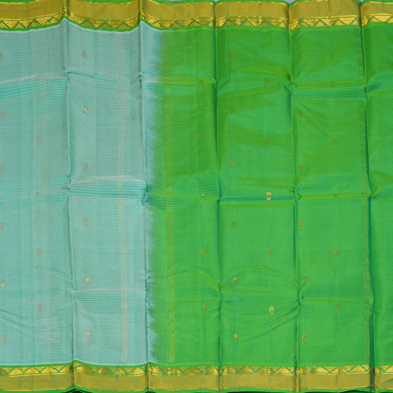 Hayagrivas Handloom Mint Green Kanjivaram Silk Saree with Green Border KBF269E4-13