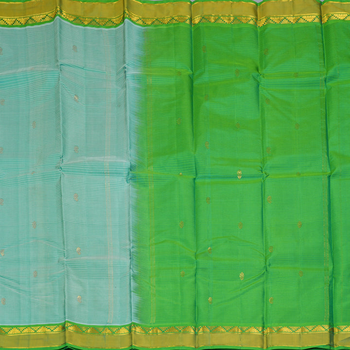 Hayagrivas Handloom Mint Green Kanjivaram Silk Saree with Green Border KBF269E4-13