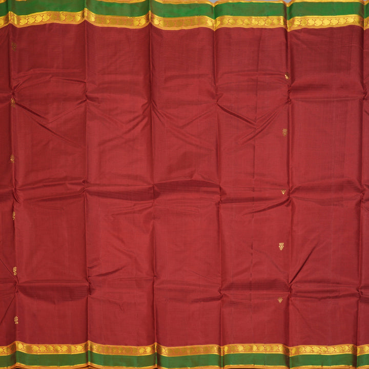 Hayagrivas Handloom Maroon Kanjivaram Silk Saree with Green Border KBF269E4-14