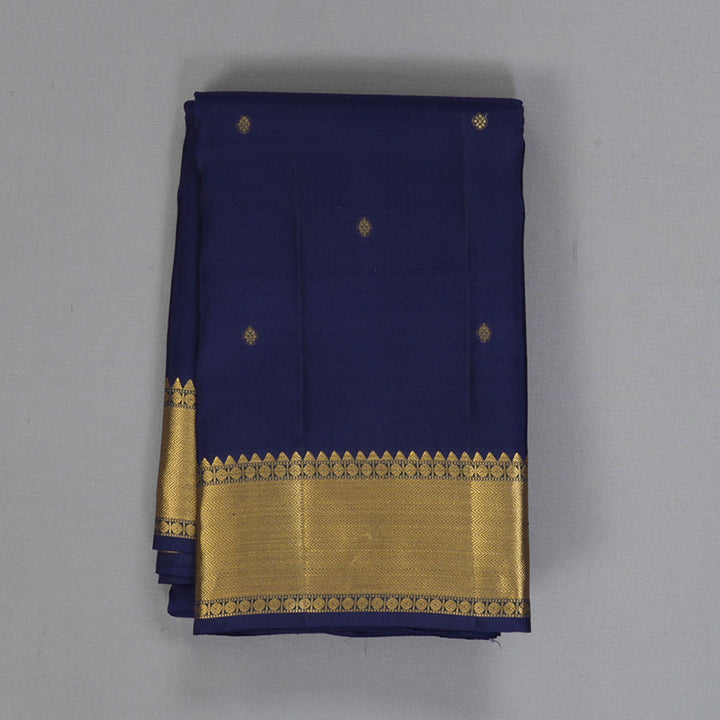 Hayagrivas Handloom Midnight Blue Kanjivaram Silk Saree KBF276E1-6