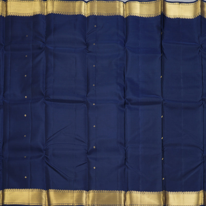 Hayagrivas Handloom Midnight Blue Kanjivaram Silk Saree KBF276E1-6