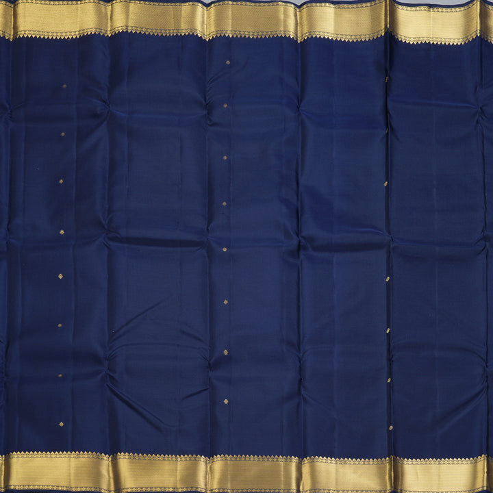 Hayagrivas Handloom Midnight Blue Kanjivaram Silk Saree KBF276E1-6