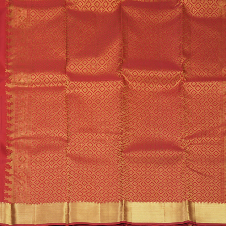 Hayagrivas Handloom Red Kanjivaram Silk Saree KBF276E3-2