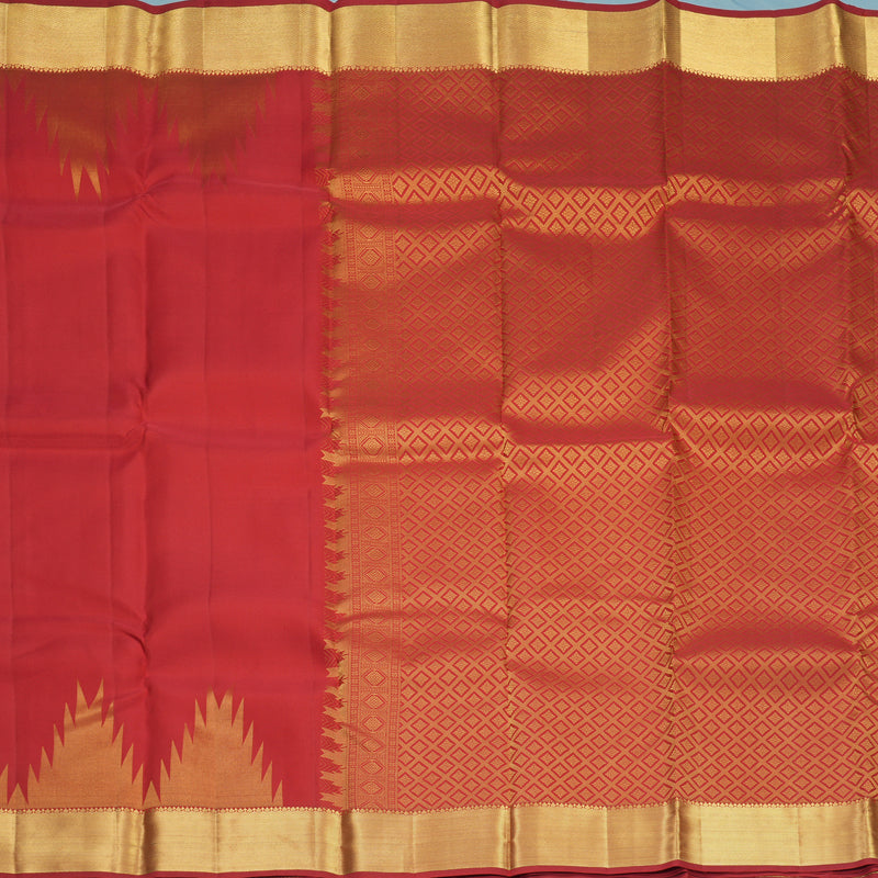 Hayagrivas Handloom Red Kanjivaram Silk Saree KBF276E3-2