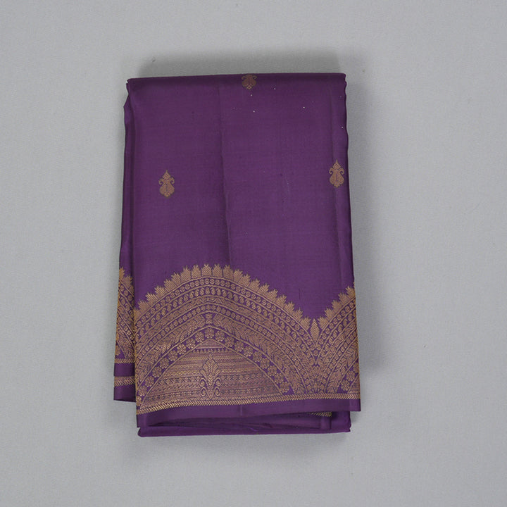 Hayagrivas Handloom Purple Kanjivaram Silk Saree KBF276E4-4