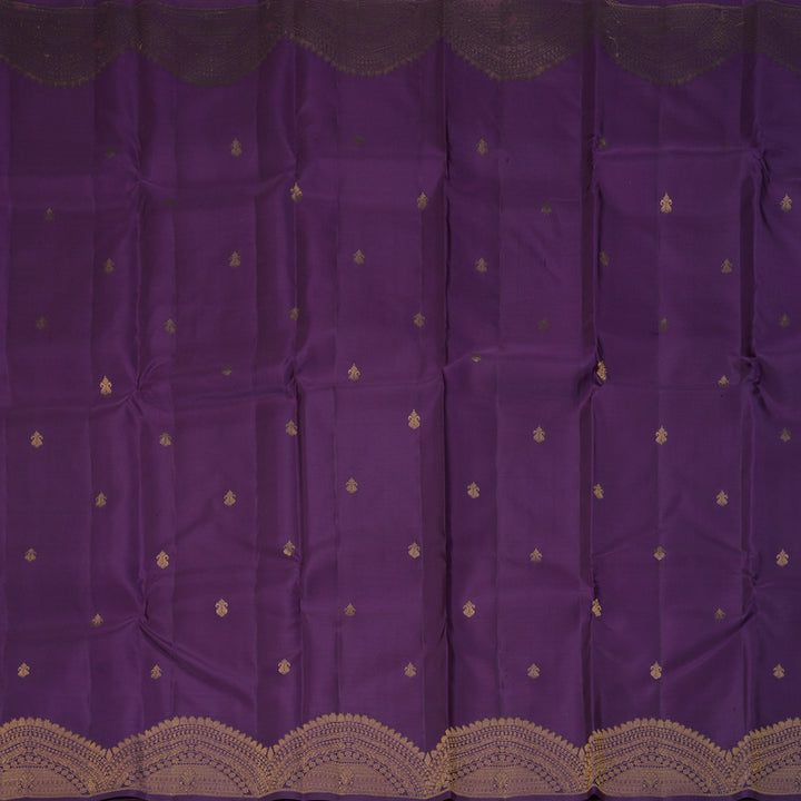 Hayagrivas Handloom Purple Kanjivaram Silk Saree KBF276E4-4