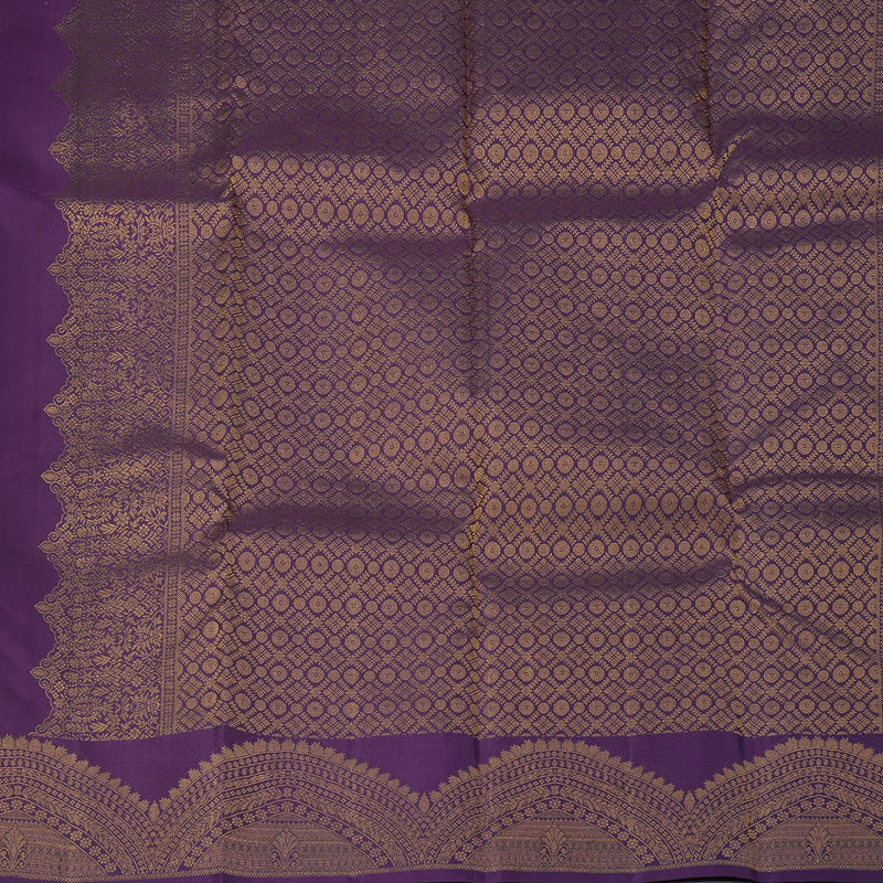 Hayagrivas Handloom Purple Kanjivaram Silk Saree KBF276E4-4