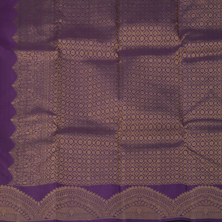 Hayagrivas Handloom Purple Kanjivaram Silk Saree KBF276E4-4
