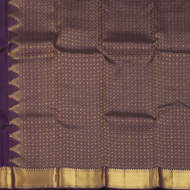 Hayagrivas Handloom Brinjal Purple Kanjivaram Silk Saree KBF277E1-2