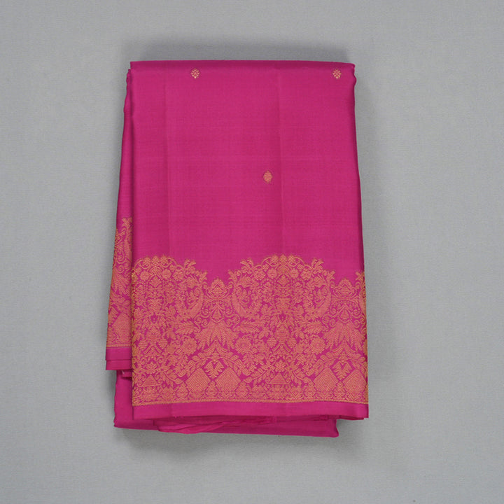 Hayagrivas Handloom Rani Pink Kanjivaram Silk Saree KBF277E4-1