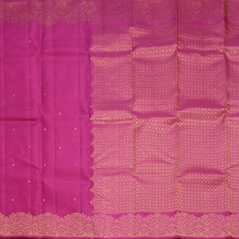 Hayagrivas Handloom Rani Pink Kanjivaram Silk Saree KBF277E4-1