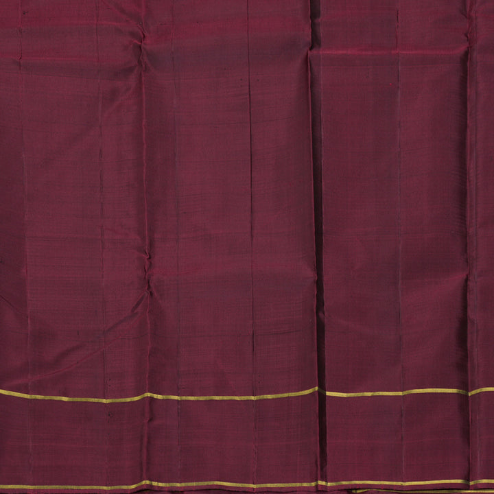 Hayagrivas Handloom Green & Honey Stripes Kanjivaram Silk Saree KBF284E2-1
