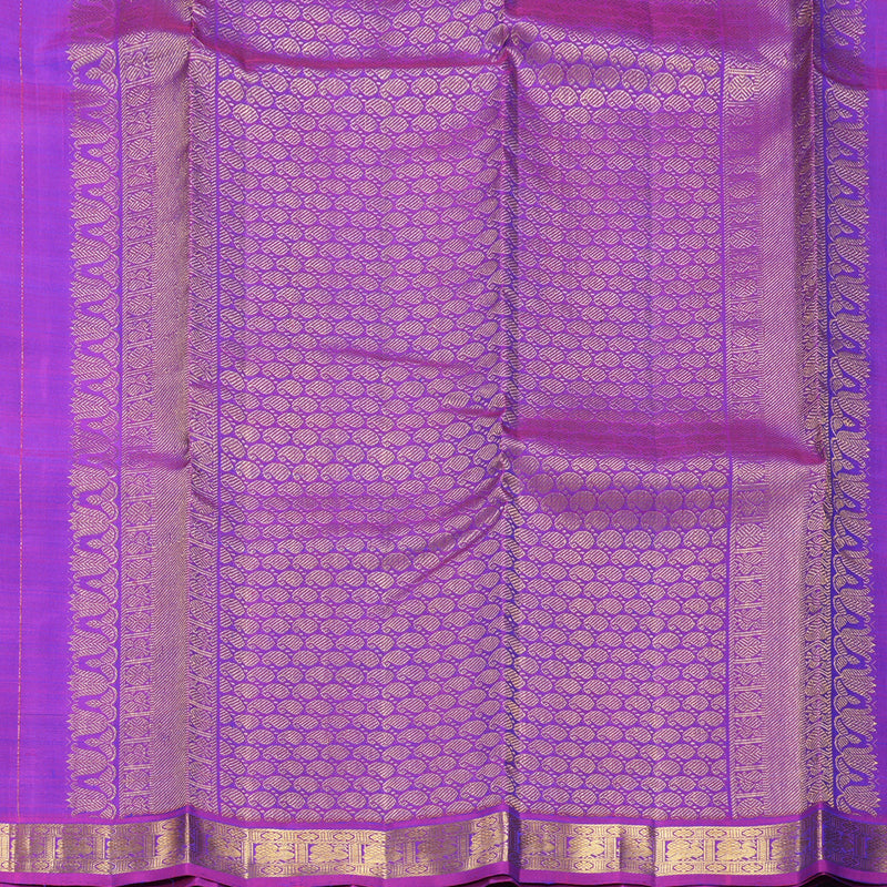 Hayagrivas Handloom Mayilkazhuthu Kanjivaram Silk Saree with Purple Border KBF284E3-1
