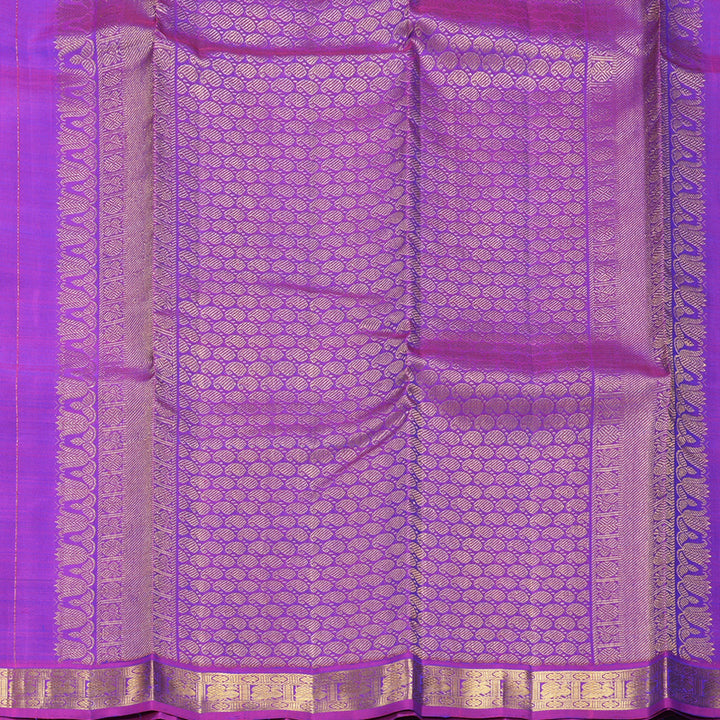 Hayagrivas Handloom Mayilkazhuthu Kanjivaram Silk Saree with Purple Border KBF284E3-1