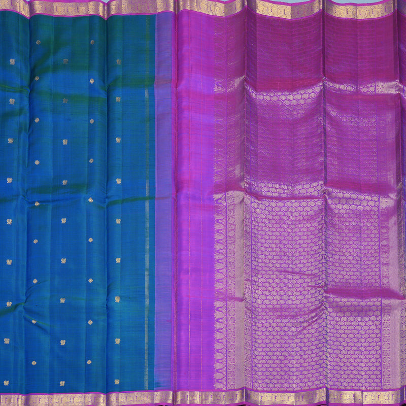 Hayagrivas Handloom Mayilkazhuthu Kanjivaram Silk Saree with Purple Border KBF284E3-1