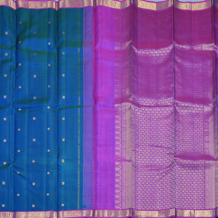 Hayagrivas Handloom Mayilkazhuthu Kanjivaram Silk Saree with Purple Border KBF284E3-1