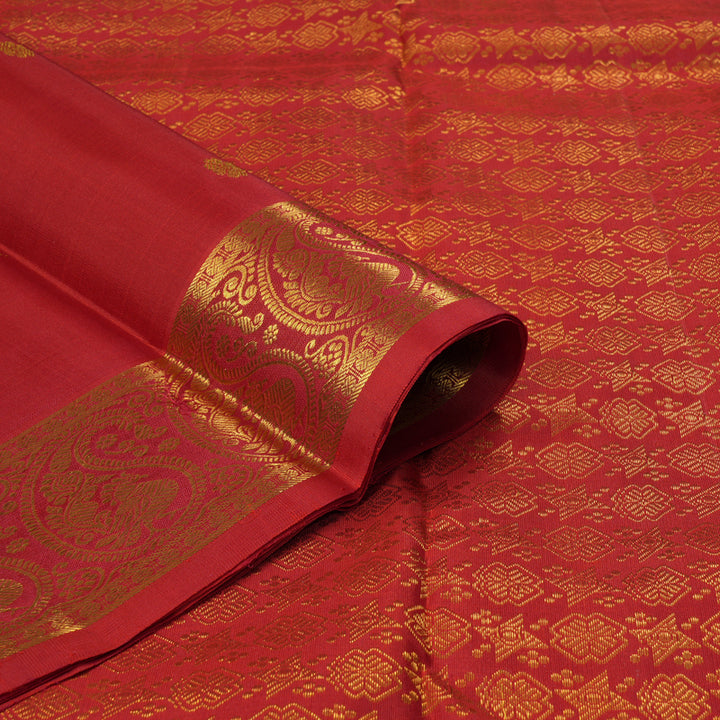 Hayagrivas Handloom Red Kanjivaram Silk Saree KBF284E4-3