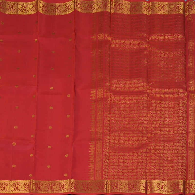 Hayagrivas Handloom Red Kanjivaram Silk Saree KBF284E4-3