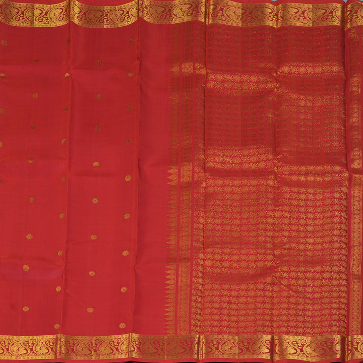 Hayagrivas Handloom Red Kanjivaram Silk Saree KBF284E4-3