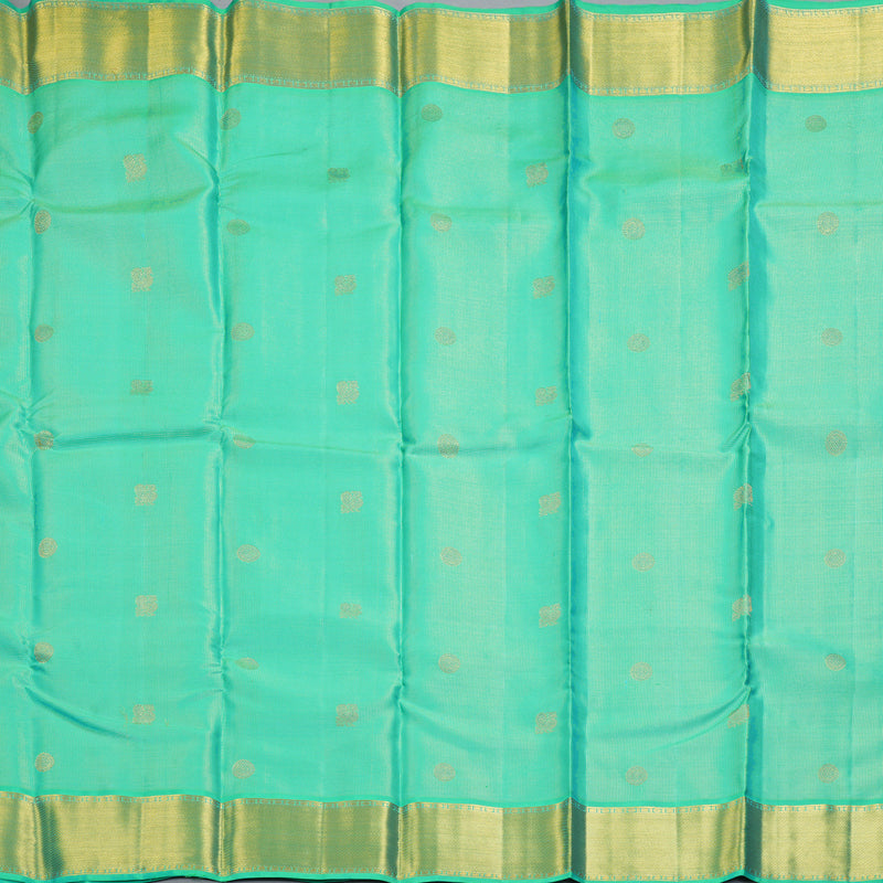 Hayagrivas Handloom Aqua Green Kanjivaram Silk Saree KBF285E12-4