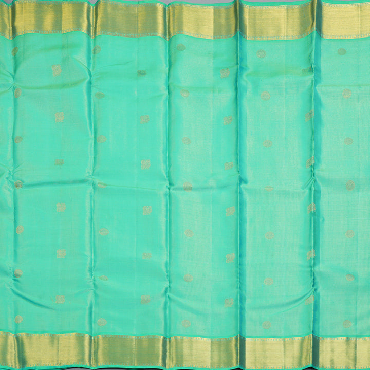 Hayagrivas Handloom Aqua Green Kanjivaram Silk Saree KBF285E12-4