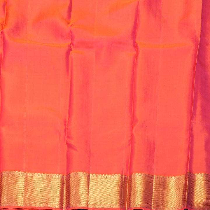 Hayagrivas Handloom Orangish-Pink Kanjivaram Silk Saree KBF285E15-4