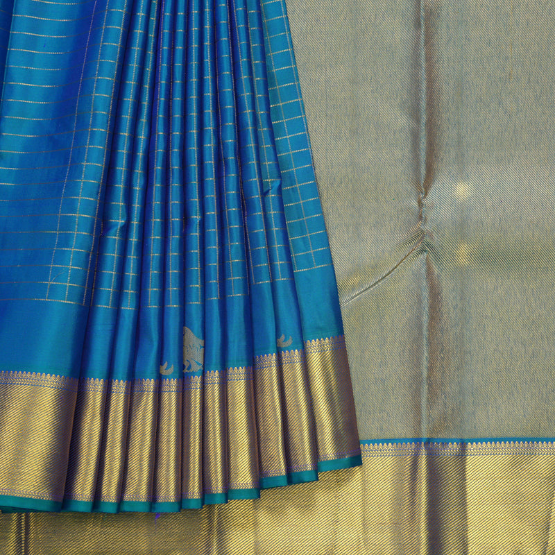 Hayagrivas Handloom Mayilkazhuthu Kanjivaram Silk Saree KBF285E8-2