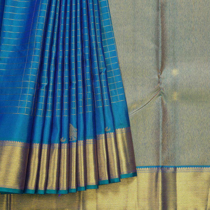 Hayagrivas Handloom Mayilkazhuthu Kanjivaram Silk Saree KBF285E8-2