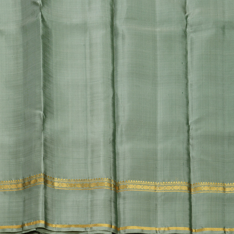 Hayagrivas Handloom Bottle Green Kanjivaram Silk Saree with Elaichi Green Border KBF286E12-1