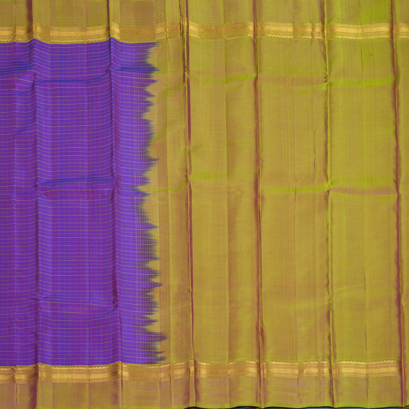Hayagrivas Handloom Purple Kanjivaram Silk Saree with Manthalir Border KBF286E8-12
