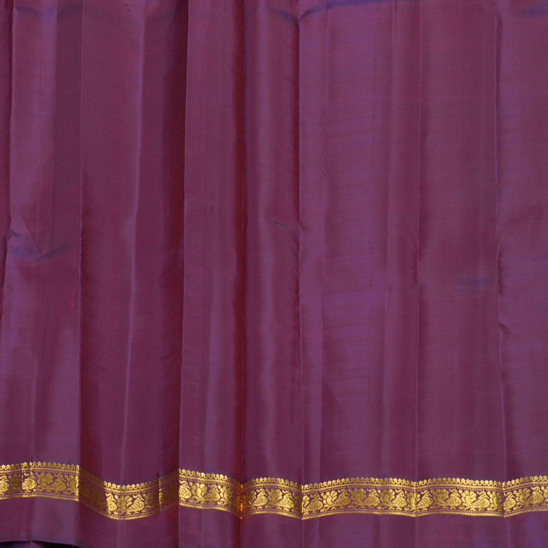 Hayagrivas Handloom Red Kanjivaram Silk Saree with Purple Border KBF286E8-3
