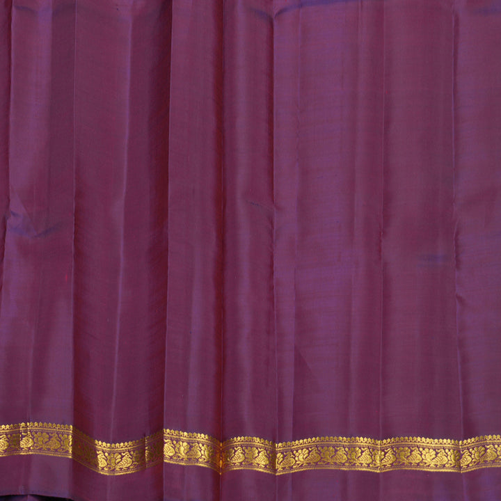 Hayagrivas Handloom Red Kanjivaram Silk Saree with Purple Border KBF286E8-3