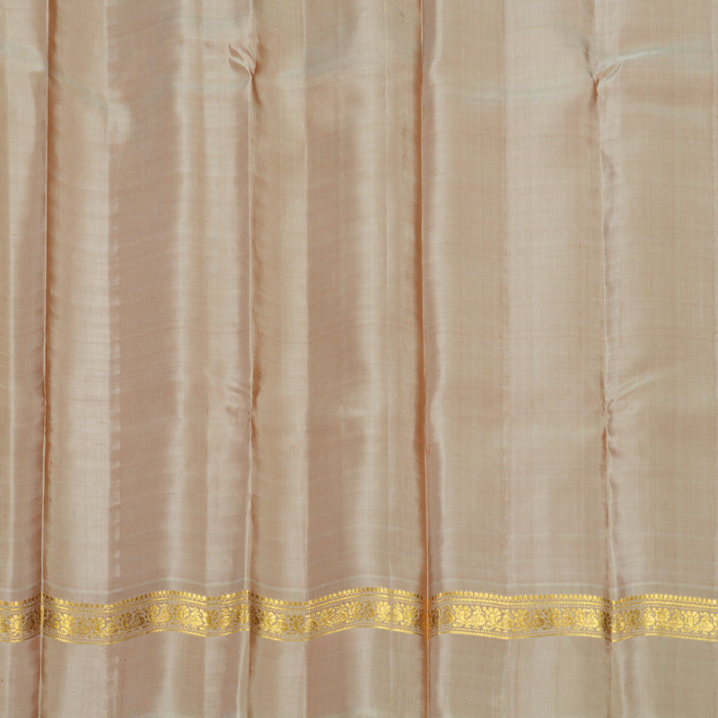 Hayagrivas Handloom Mustard Kanjivaram Silk Saree with Greige Border KBF286E8-9