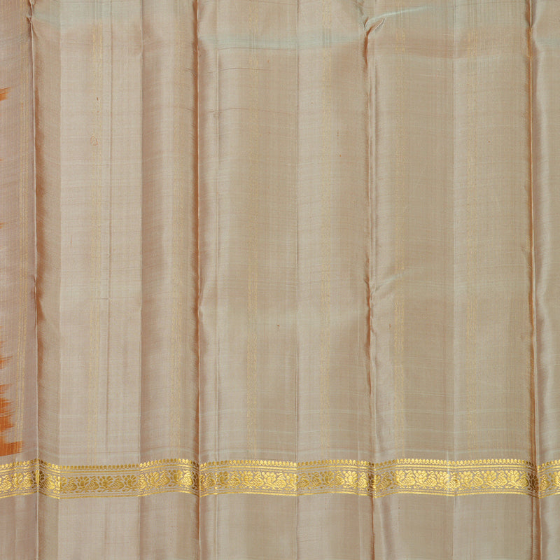 Hayagrivas Handloom Mustard Kanjivaram Silk Saree with Greige Border KBF286E8-9
