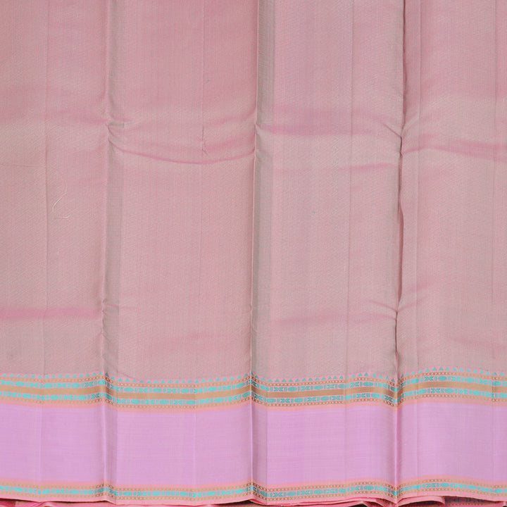 Hayagrivas Handloom Sandal Kanjivaram Silk Saree with Lotus Pink Border KBF287E10-4