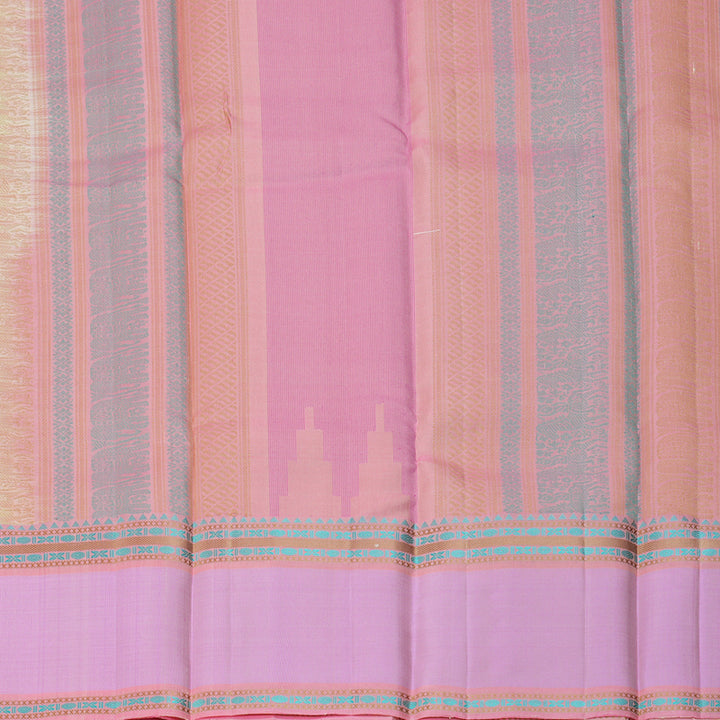 Hayagrivas Handloom Sandal Kanjivaram Silk Saree with Lotus Pink Border KBF287E10-4