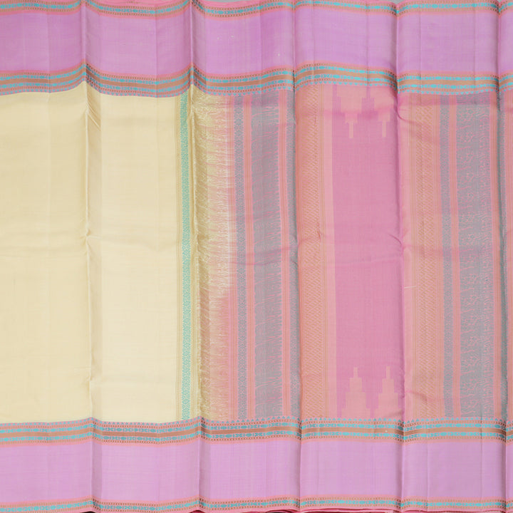 Hayagrivas Handloom Sandal Kanjivaram Silk Saree with Lotus Pink Border KBF287E10-4