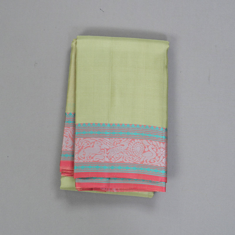 Hayagrivas Handloom Light Elaichi Green Kanjivaram Silk Saree KBF287E11-2